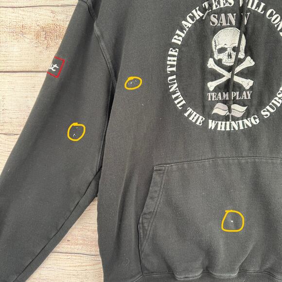 Emar Titleist The Black Tees Skull Hoodie Adult XL Black Embroidered Golf - Picture 8 of 10